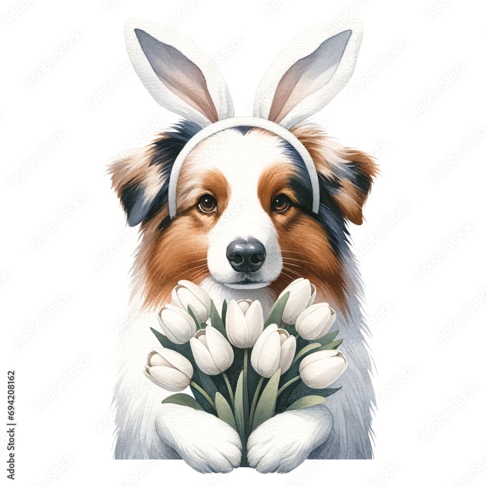 Aufkleber easter aussie illustration created with generative ai technology