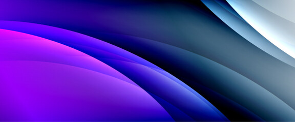 Dynamic flowing waves on gradient color background. Vector illustration For Wallpaper, Banner, Background, Card, Book Illustration, landing page