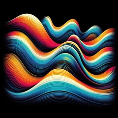 abstract background with colorful wavy lines in the form of waves