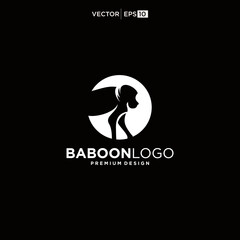 Baboon Monkey Logo Simple  Clean design