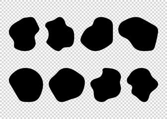 abstract blobs black set for decoration