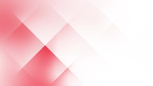 Red and white abstract motion background with geometric pattern. Seamless loop. 4K footage