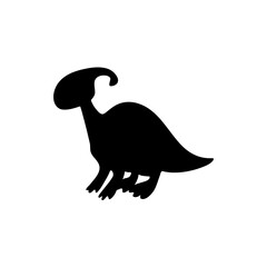 black dinosaur silhouette