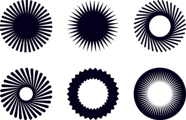 Sunburst vector element illustration. Radial stripes background. Sunburst icon collection. Retro sunburst design. - 694218946