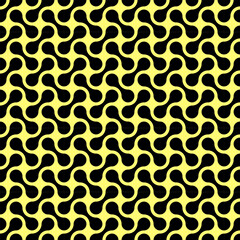 black colour meta balls patten design on yellow background