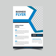 creative blue business flyer design