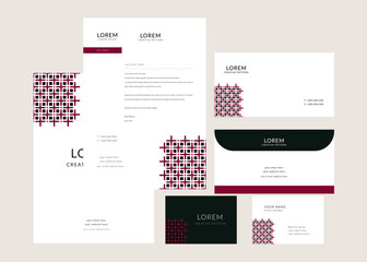 vector pattern stationery template