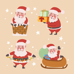 Christmas illustration vector editable bundle pack