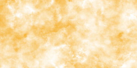 Abstract orange background. Orange watercolor. Orange, white background. Colorful watercolor background. Abstract sunrise or sunset colors in cloudy shapes. Orange watercolor background