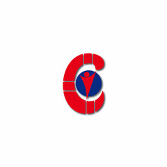 C Logo with a human shape