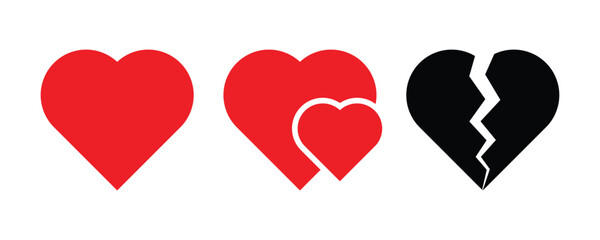 heart shape illustration, love sign, heart icon