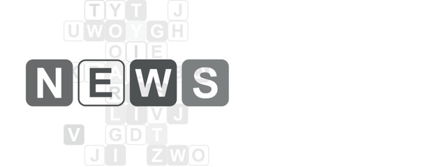 news sign on white background