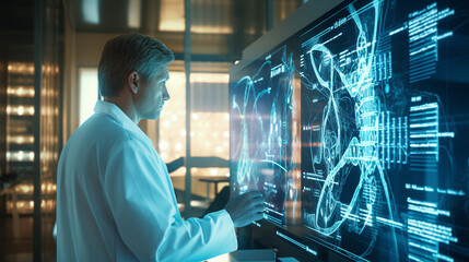 Fototapeta premium Revolutionizing Healthcare: AI-Driven Medical Innovation for Enhanced Patient Care