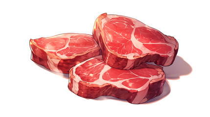 Hand drawn cartoon steak illustration
