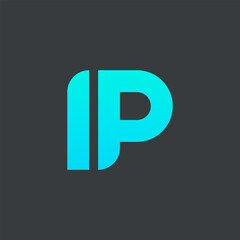 Initial Elegant IP Logo Design.