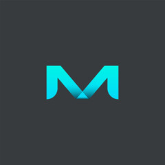 Letter M iconic logo design.