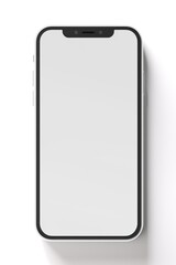 Realistic smartphone mockup white screen