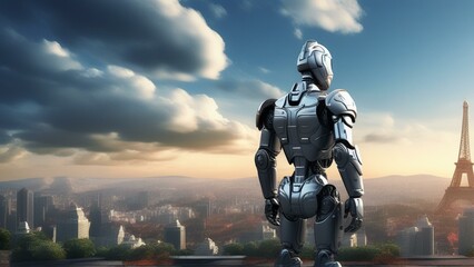 ai robot world domination background