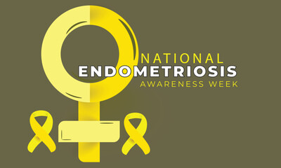 National Endometriosis Awareness Week. background, banner, card, poster, template. Vector illustration.