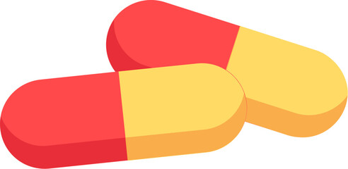 Hazardous waste pollution. Expired tablets capsules icon. Toxic materials. Hazardous waste separation problem. Element for infographics design. Simple flat vector isolated on white background