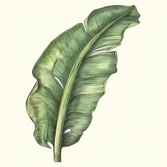 classic vintage banana leaf drawing illustration