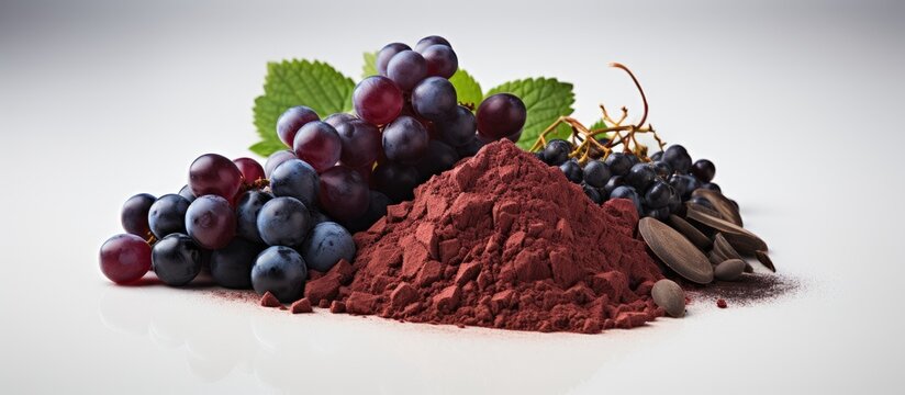 Natural sources of resveratrol and antioxidants include grapes, plum, cocoa powder, chocolate, blueberry, and raspberry.