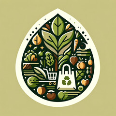 Minimalist Organic Market Logo