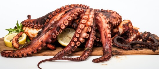 Octopus grilled in Greece - obrazy, fototapety, plakaty