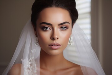 flawless wedding make up. Generative AI