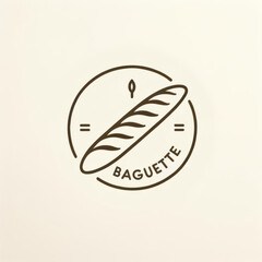Obraz premium Stylish Minimalist Baguette Shop Logo Design