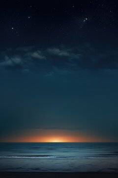 A dark ocean horizon picture