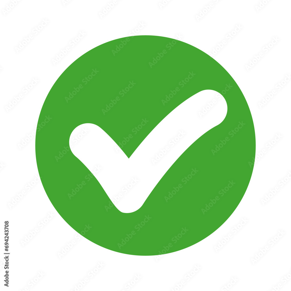 Poster round checkbox icon. done. vector.