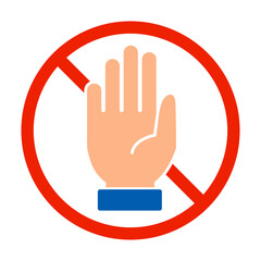 Do not touch. No Trespassing. Restrictions. Vector.