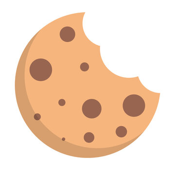 Chocolate chip cookie icon. Vector.