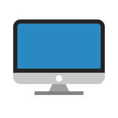 Desktop personal computer icon. Vector.