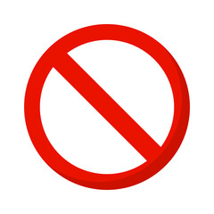 Modern stop sign icon. Prohibition sign. Vector.
