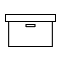 Simple cardboard box icon. Package. Vector.