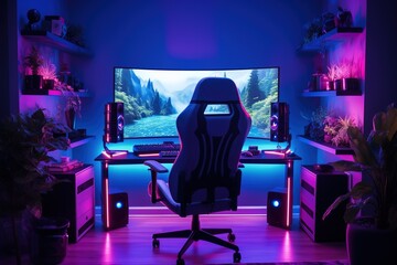Gaming room with rgb light