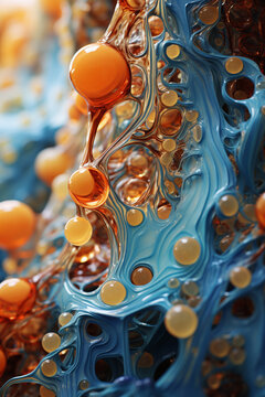 An abstract design symbolizing the gut microbiota's detoxification process.
