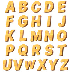 a wooden set of alphabets