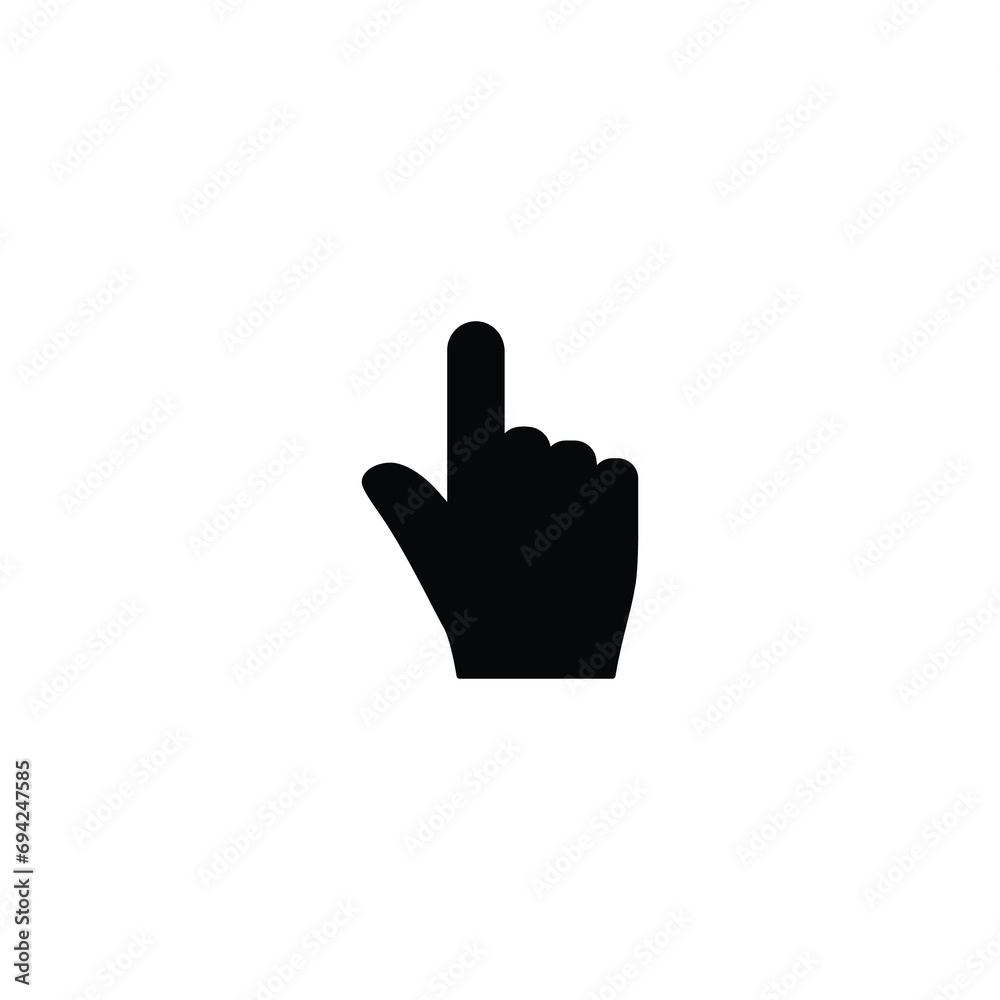 Poster hand cursor click icon vector for web site computer and mobile app