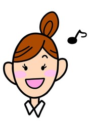 上機嫌なオフィスレディ