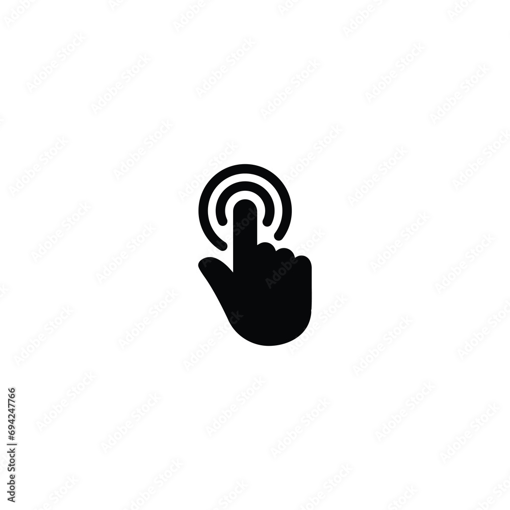 Poster hand cursor click icon vector for web site computer and mobile app