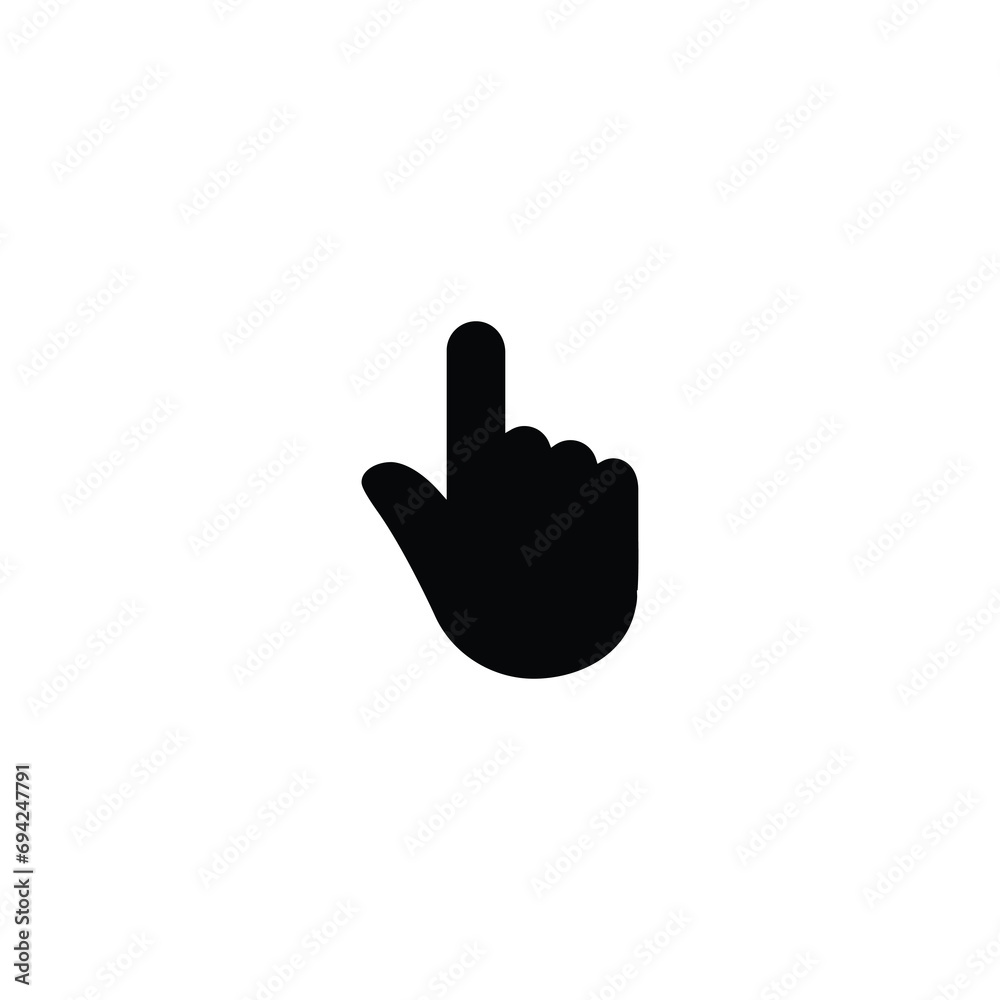 Poster hand cursor click icon vector for web site computer and mobile app