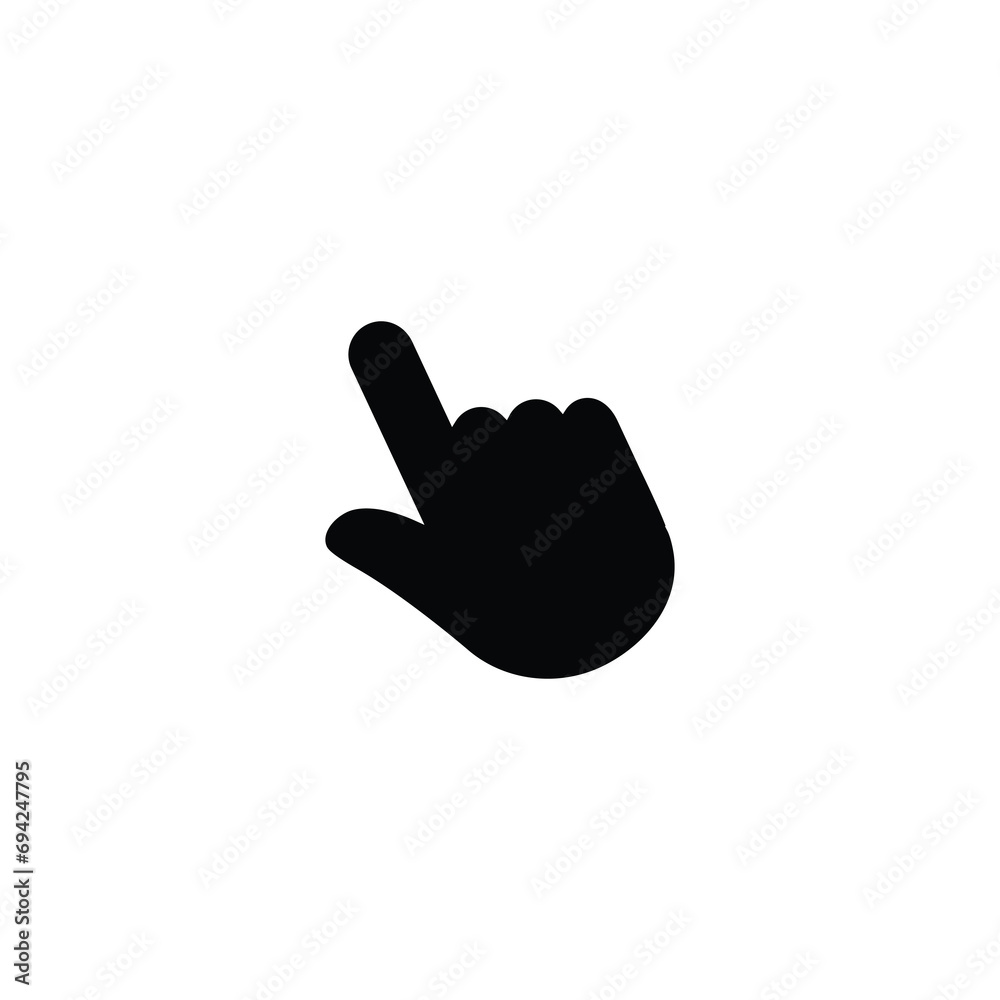 Poster hand cursor click icon vector for web site computer and mobile app