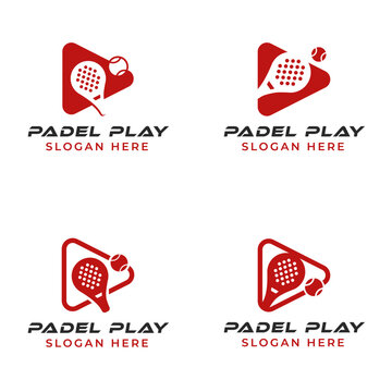 Padel Red Play Logo bundle