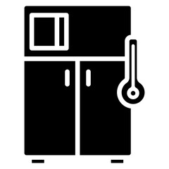 Refrigerator glyph icons, related to home appliances. for web or app development. 