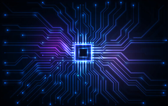 Circuit board. Technology background. Central Computer Processors CPU concept. Motherboard digital chip.