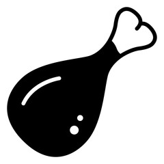 Fried chicken icon. Drumsticks icon