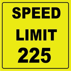 Vector speed limit sign